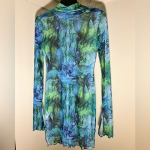 Spring and Summer Floral Printed Slit Dress